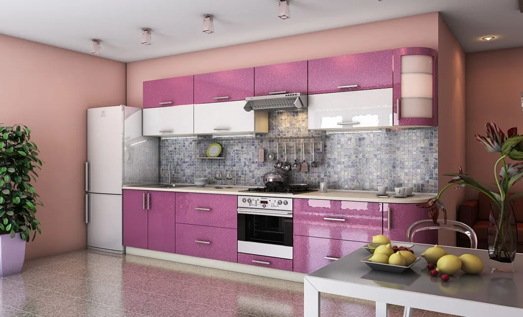 Bucătăria Glamour culori mate cu sisteme Blum